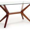 Glass Dining Tables With Wooden Legs (Photo 4 of 25)
