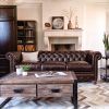 Mansfield Cocoa Leather Sofa Chairs (Photo 3 of 25)