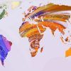 Abstract World Map Wall Art (Photo 5 of 20)