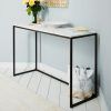 Parsons Grey Marble Top & Elm Base 48X16 Console Tables (Photo 17 of 25)
