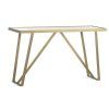 Parsons White Marble Top & Brass Base 48X16 Console Tables (Photo 11 of 25)