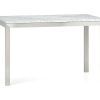 Parsons White Marble Top & Stainless Steel Base 48X16 Console Tables (Photo 3 of 25)