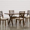 Weaver Dark 7 Piece Dining Sets With Alexa White Side Chairs (Photo 3 of 25)