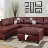 Red Leather Sectionals With Ottoman (Photo 4 of 10)