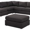 Element Left-Side Chaise Sectional Sofas in Dark Gray Linen and Walnut Legs (Photo 15 of 15)