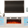 Boston 01 Electric Fireplace Modern 79" Tv Stands (Photo 1 of 15)