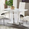 Glass and White Gloss Dining Tables (Photo 4 of 25)