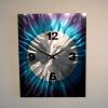 Abstract Metal Wall Art With Clock (Photo 3 of 15)