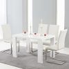 White High Gloss Dining Tables and 4 Chairs (Photo 6 of 25)