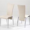 Cream Leather Dining Chairs (Photo 16 of 25)