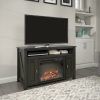 Ameriwood Home Rhea Tv Stands for Tvs Up to 70" in Black Oak (Photo 1 of 15)