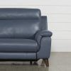 Moana Blue Leather Power Reclining Sofa Chairs With Usb (Photo 1 of 25)