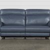 Moana Blue Leather Power Reclining Sofa Chairs With Usb (Photo 3 of 25)