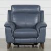 Moana Blue Leather Power Reclining Sofa Chairs With Usb (Photo 2 of 25)