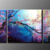 Cherry Blossom Oil Painting Modern Abstract Wall Art (Photo 1 of 20)
