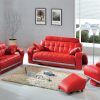 Red Leather Couches for Living Room (Photo 2 of 10)