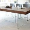 Glass Dining Tables With Wooden Legs (Photo 2 of 25)
