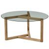 Wood Tempered Glass Top Coffee Tables (Photo 6 of 15)