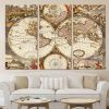 Vintage World Map Wall Art (Photo 15 of 20)