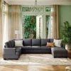Modern U-Shape Sectional Sofas in Gray (Photo 5 of 15)