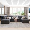 Modern U-Shape Sectional Sofas in Gray (Photo 4 of 15)