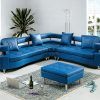 Blue Leather Sectional Sofas (Photo 1 of 20)
