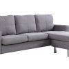 2Pc Crowningshield Contemporary Chaise Sofas Light Gray (Photo 4 of 15)