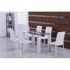 Glass Dining Tables and Leather Chairs (Photo 20 of 25)
