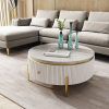 Modern Round Faux Marble Coffee Tables (Photo 3 of 15)