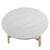 Modern Round Faux Marble Coffee Tables (Photo 6 of 15)