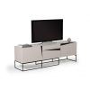 Croagh Tv Stand In Light Grey With 2 Drawers In White throughout Most Recent Grey Tv Stands (Photo 4747 of 7825)