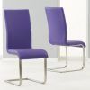 Purple Faux Leather Dining Chairs (Photo 2 of 25)