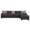 2Pc Connel Modern Chaise Sectional Sofas Black (Photo 13 of 15)