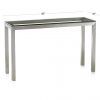 Parsons Travertine Top & Dark Steel Base 48X16 Console Tables (Photo 10 of 25)