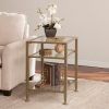 Elke Glass Console Tables With Polished Aluminum Base (Photo 19 of 25)