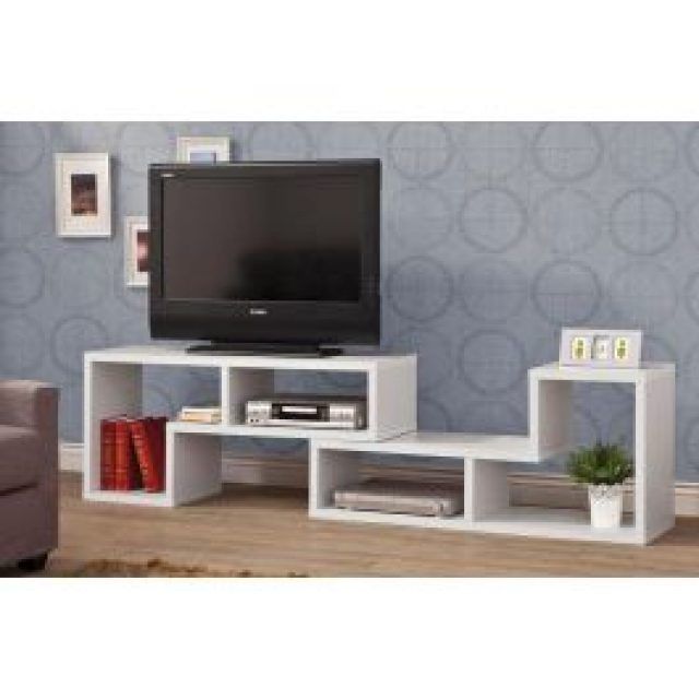 2024 Popular Milano White Tv Stands with Led Lights