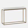 Parsons White Marble Top & Stainless Steel Base 48X16 Console Tables (Photo 22 of 25)