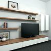 Furniture: Pretty White Modern Tv Stands Featuring Glass Top Board inside Most Popular Single Shelf Tv Stands (Photo 7316 of 7825)