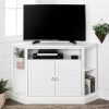 Del Mar 50" Corner Tv Stands White and Gray (Photo 1 of 15)