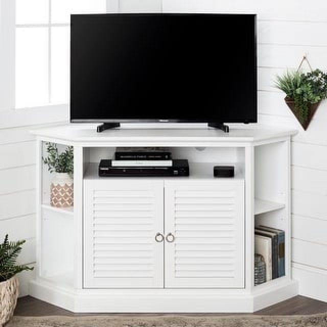 Top 15 of Del Mar 50" Corner Tv Stands White and Gray