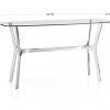 Elke Glass Console Tables With Polished Aluminum Base (Photo 1 of 25)