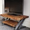 Reclaimed Wood and Metal Tv Stands (Photo 8 of 20)