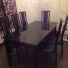 Black Glass Extending Dining Tables 6 Chairs (Photo 2 of 25)