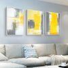 Yellow and Grey Abstract Wall Art (Photo 5 of 15)