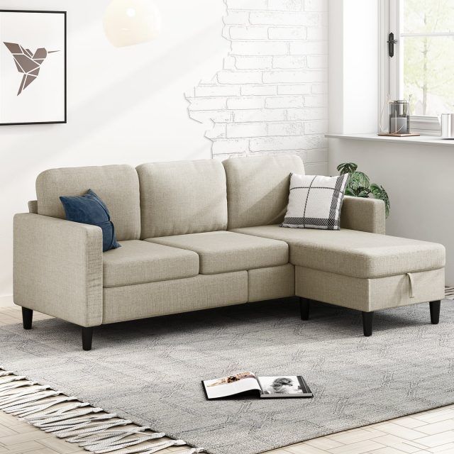 15 Photos Small L Shaped Sectional Sofas in Beige