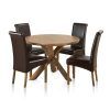 Round Oak Dining Tables and 4 Chairs (Photo 16 of 25)