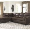 2Pc Maddox Left Arm Facing Sectional Sofas With Chaise Brown (Photo 2 of 15)