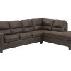 2Pc Maddox Right Arm Facing Sectional Sofas With Chaise Brown (Photo 14 of 15)