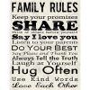 Family Rules Canvas Wall Art (Photo 9 of 20)