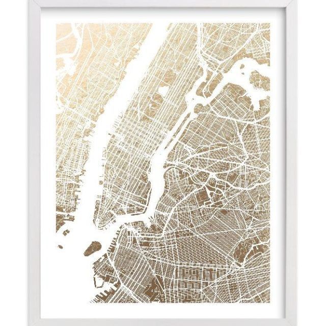 20 Best Collection of New York Map Wall Art